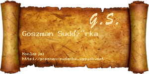 Goszman Sudárka névjegykártya